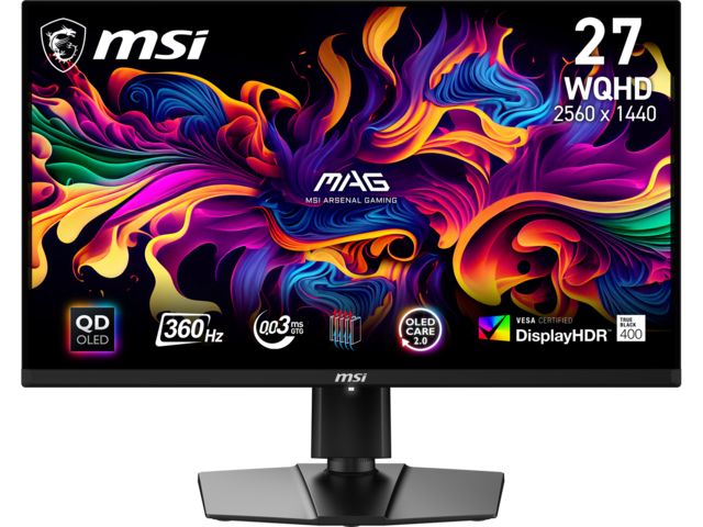 Монитори MSI MAG 271QPX QD-OLED, Разопакован продукт