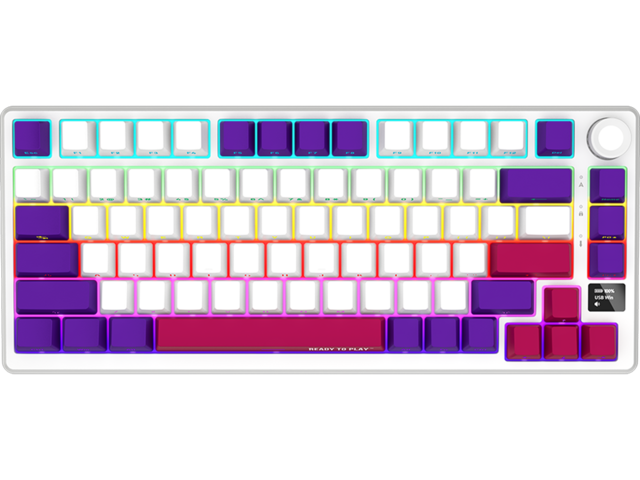 Клавиатури LORGAR KBP7075W, Wireless, White, EN layout