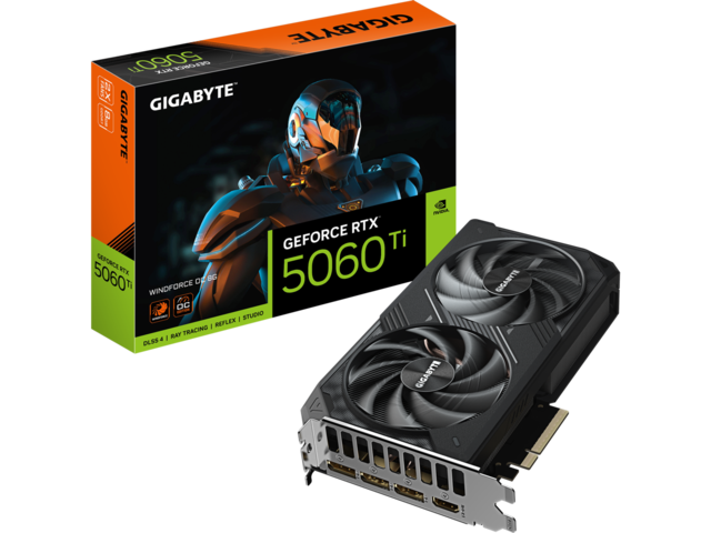 Видео карти GIGABYTE GeForce RTX 5060 Ti WINDFORCE OC 8G