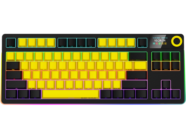 Клавиатури LORGAR KBP70TKLW, Black/yellow, EN layout