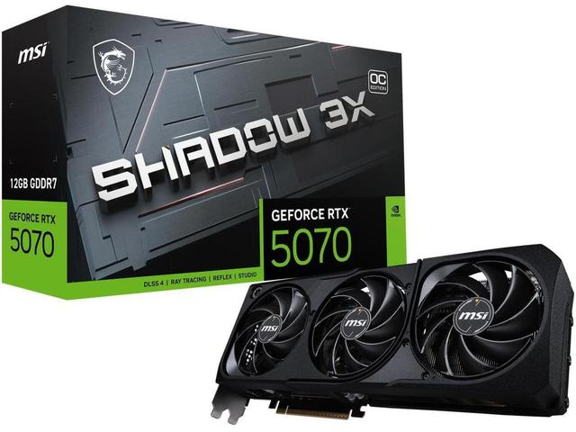 Видео карти MSI GeForce RTX 5070 12G SHADOW 3X OC