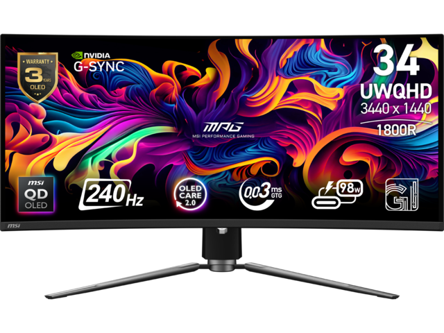 Монитори MSI MPG 341CQPX QD-OLED