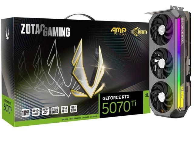 Видео карти ZOTAC GAMING GeForce RTX 5070 Ti AMP Extreme INFINITY 16GB
