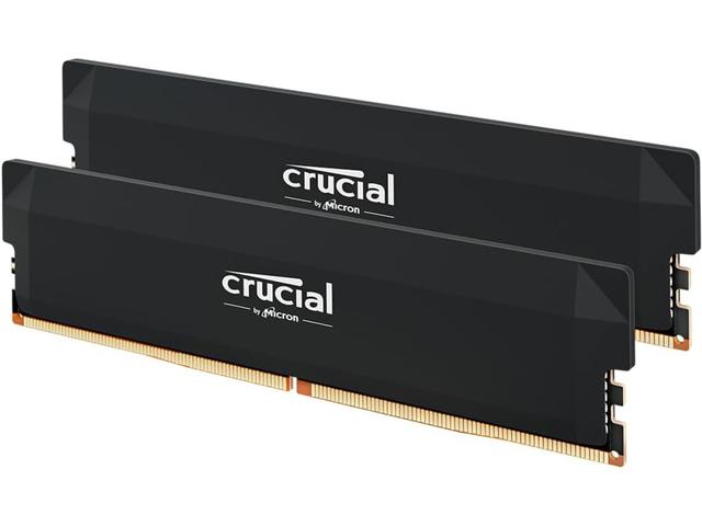 メモリー crucial Pro DDR5 32GB (2x16GB) 6400MT/s 32GB (2x16GB) DDR5 6400 MT/s Crucial Pro OC Gaming Black | Desktop