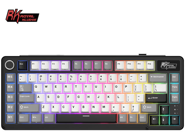 Клавиатури Royal Kludge RK L75 Knight Black, Cream switch