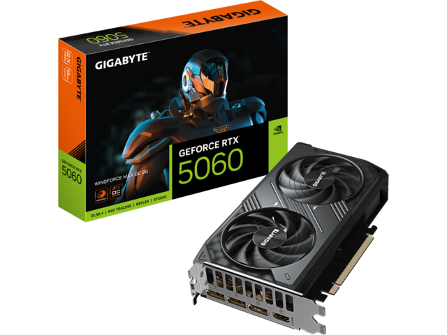 Видео карти GIGABYTE GeForce RTX 5060 WINDFORCE MAX OC 8G