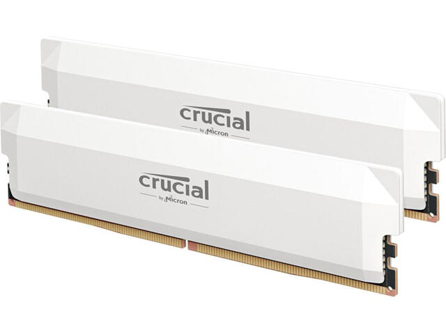 32GB (2x16GB) DDR5 6400 MT/s CL32 Crucial Pro OC Gaming White