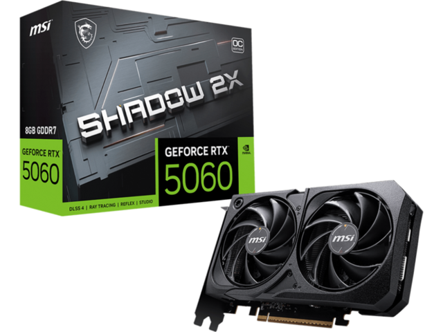 Видео карти MSI GeForce RTX 5060 8G SHADOW 2X OC MAX