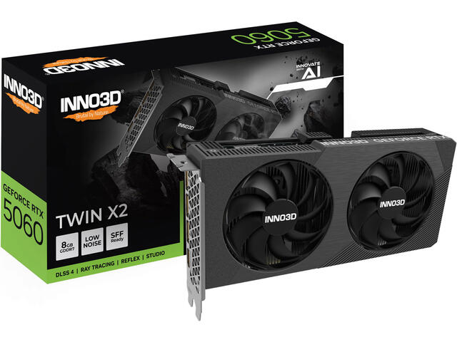 Видео карти Inno3D GeForce RTX 5060 Twin X2 8GB OC Edition