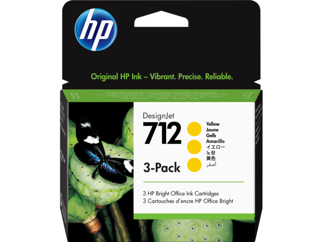 Консумативи HP 712 3-pack 29-ml Yellow DesignJet Ink Cartridge