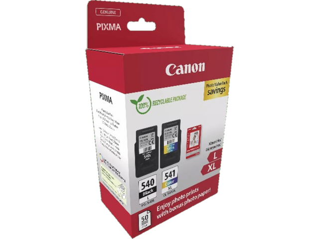Консумативи Canon PG-540L Black + CL-541XL Colour + Фотохартия