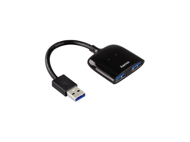 Джаджи Hama "Mobil" USB 3.0 2-портов хъб