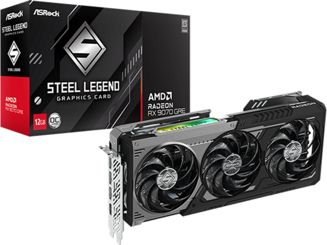Видео карти ASRock Radeon RX 9070 GRE Steel Legend 12GB OC
