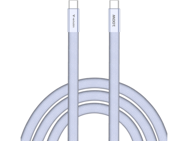 Кабели и Адаптери Verbatim Sync & Charge SoftTouch Cable 100W USB-C® to USB-C, 120cm, Purple