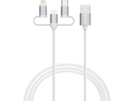 Кабели и Адаптери Verbatim Essentials 3-in-1 Sync & Charge Cable USB-A to Micro-B, USB-C and Lightning, 1m, 18W QC, 480Mbps