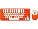 Клавиатури Acer Packard Bell The DotCombo Wireless Keyboard and Mouse Set - Orange - US English QWERTY Keyboard Version