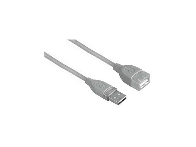 Кабели и Адаптери Hama USB 2.0 удължителен кабел, екраниран, сив, 1.80 метра
